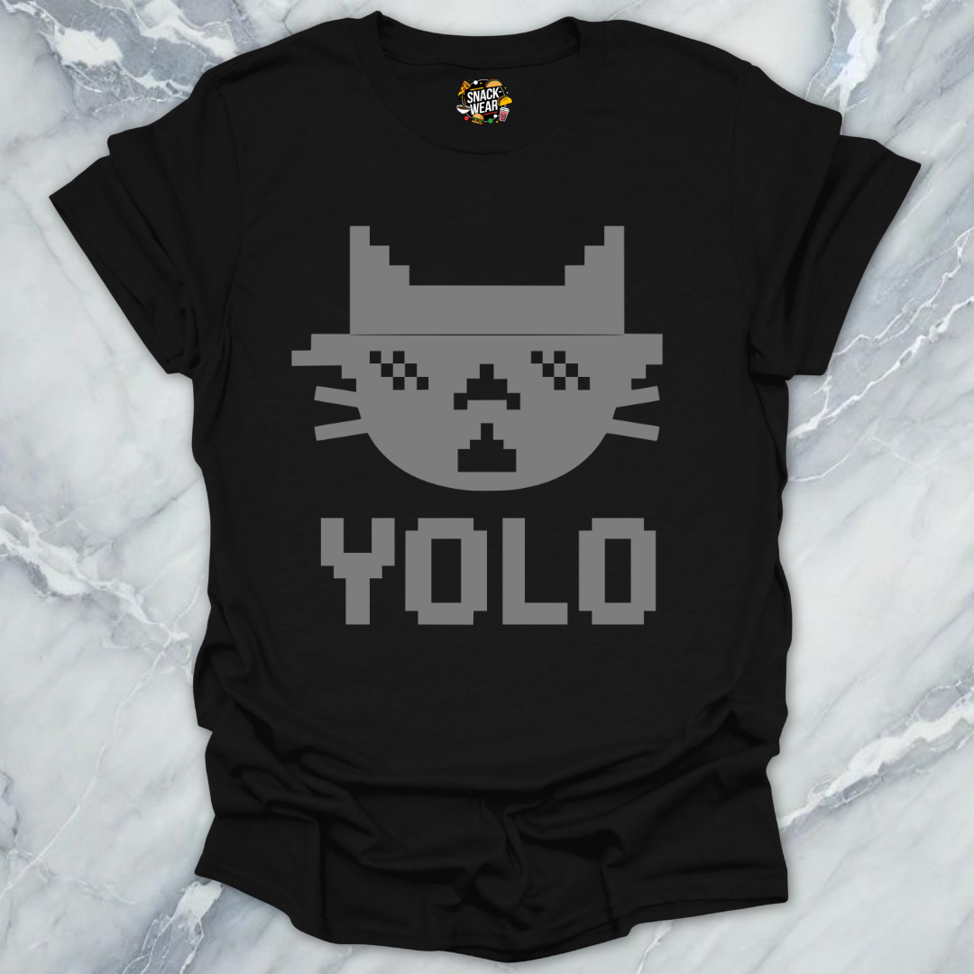 Monochrome YOLO Bites Cat