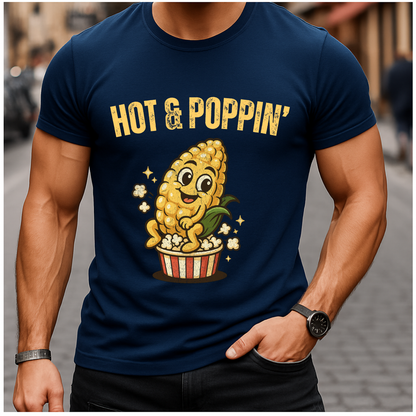 Hot & Poppin’ Popcorn Mascot T-Shirt