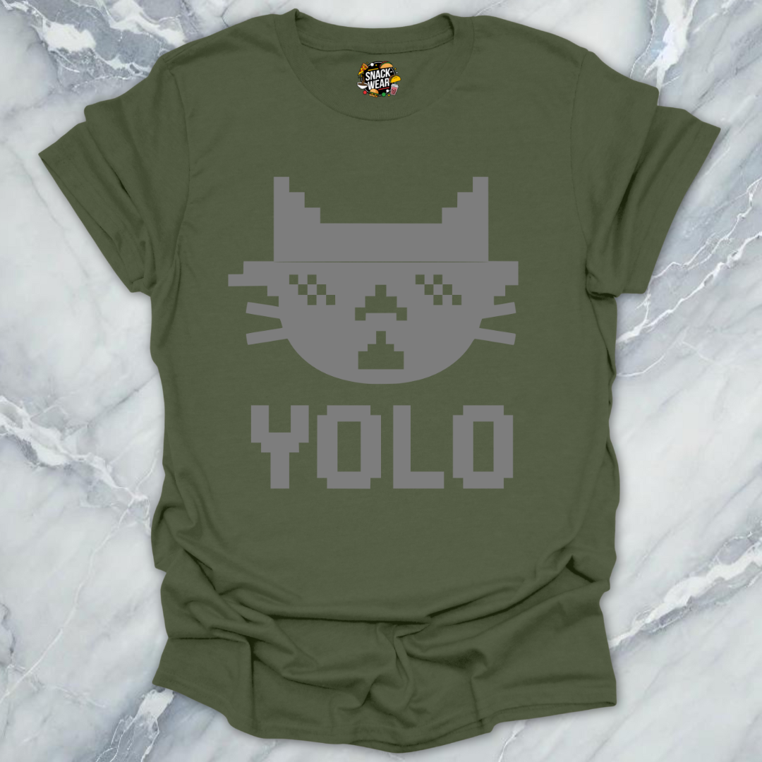 Monochrome YOLO Bites Cat