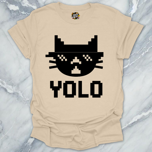 Monochrome YOLO Bites Cat