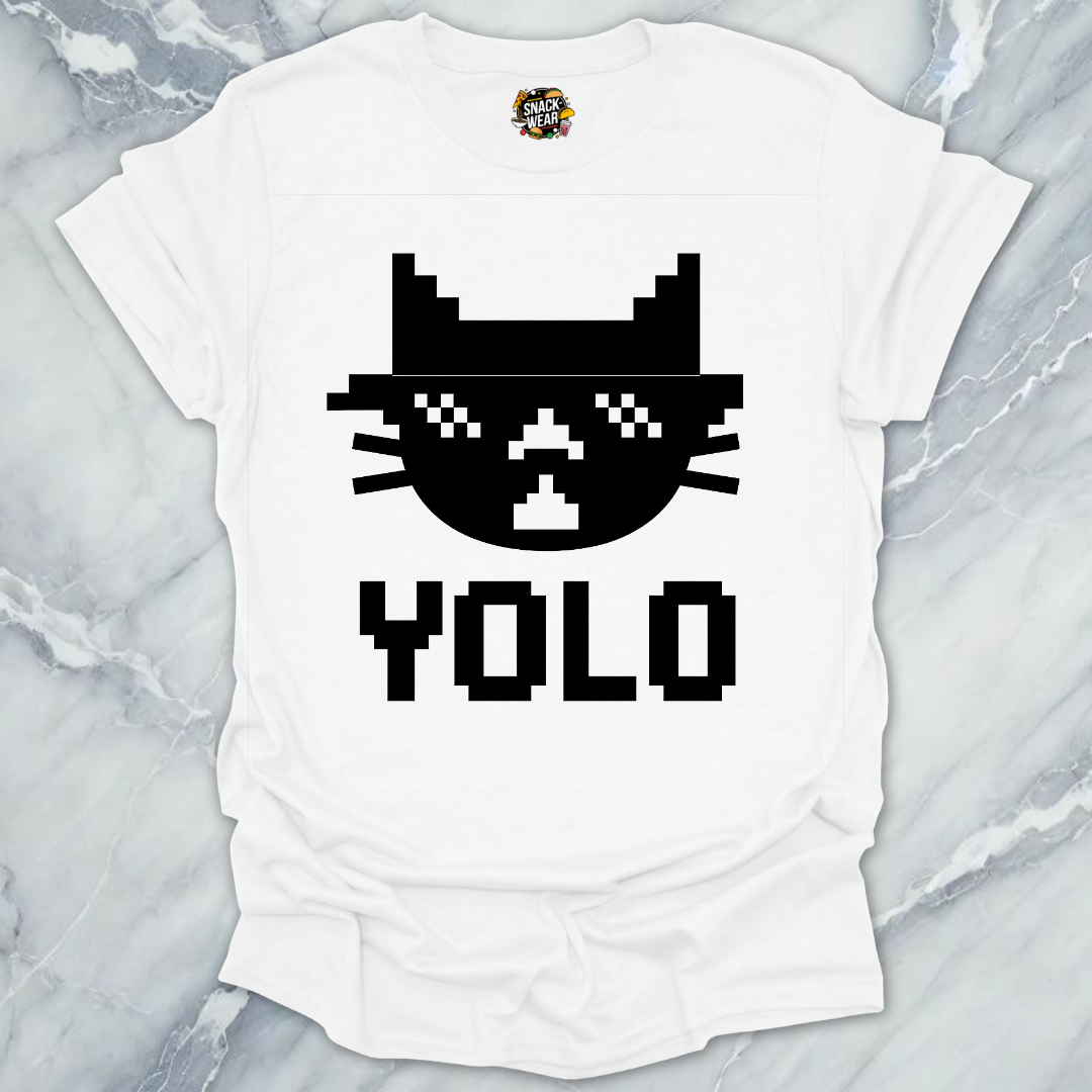 Monochrome YOLO Bites Cat