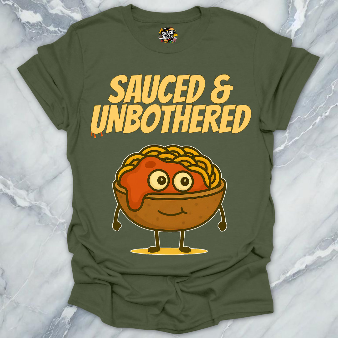 Sauced & Unbothered Pasta Bowl T-Shirt