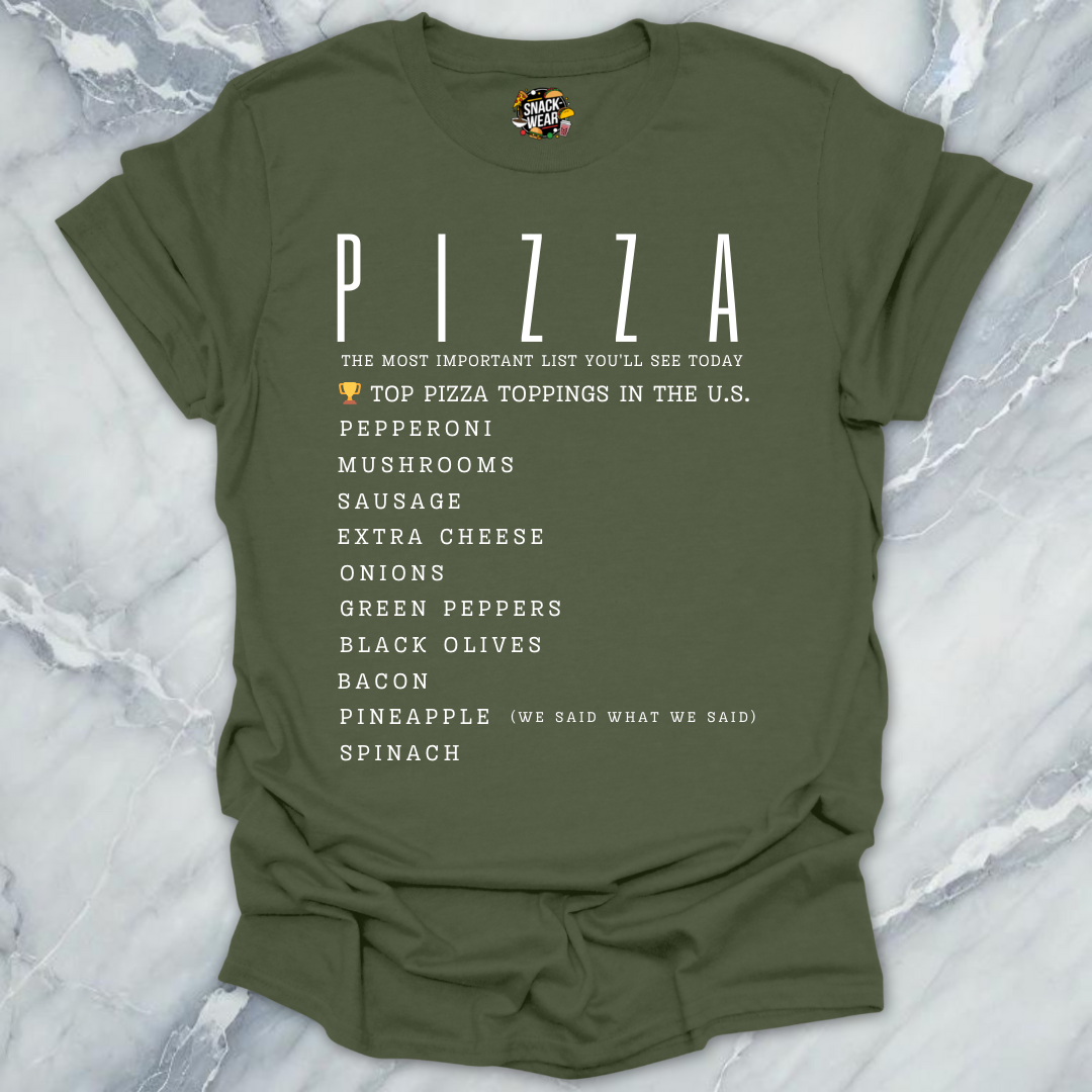 Top Pizza Toppings T-Shirt