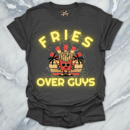Fries Over Guys Retro Girl Power T-Shirt