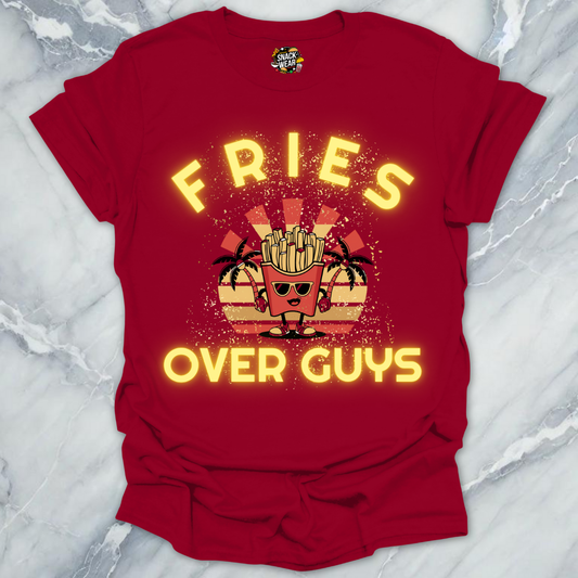 Fries Over Guys Retro Girl Power T-Shirt