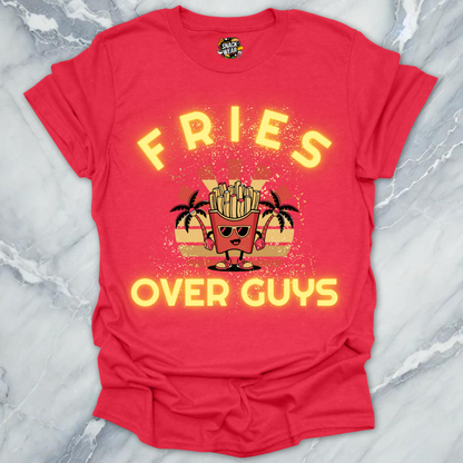 Fries Over Guys Retro Girl Power T-Shirt