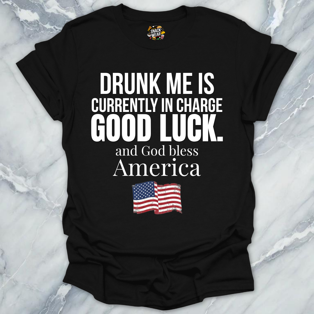 Drunk Me In Charge USA T-Shirt