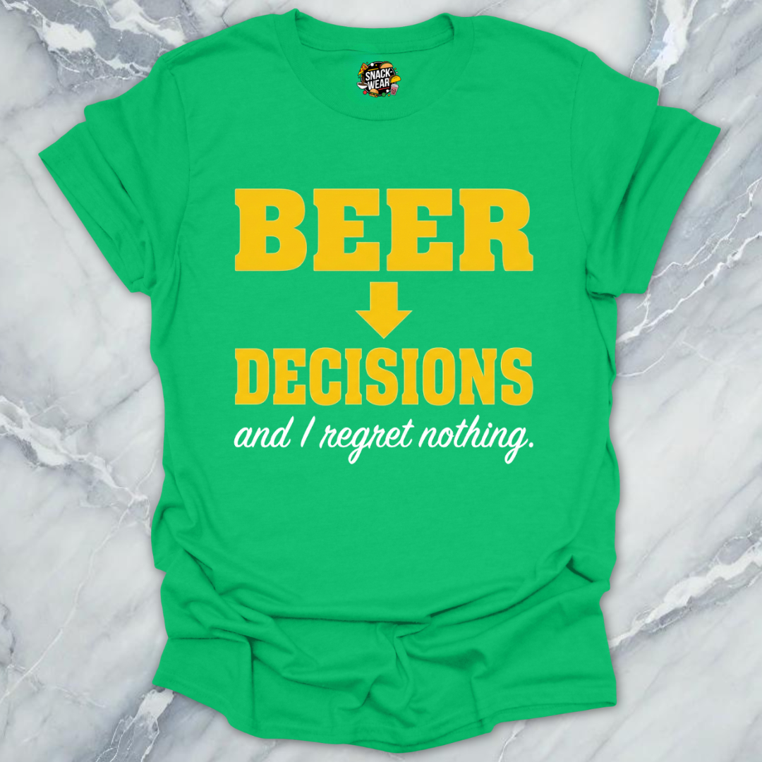 Beer Decisions No Regrets T-Shirt