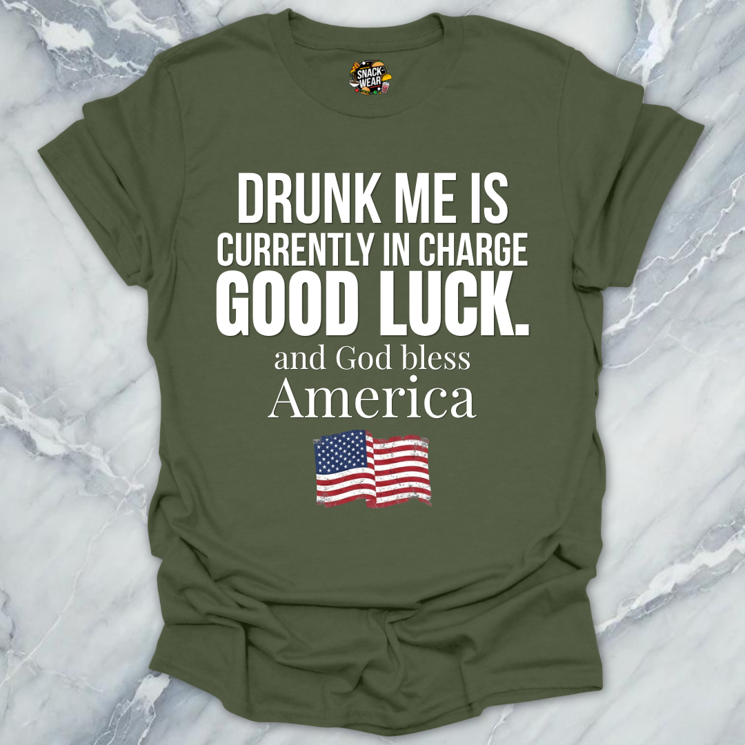 Drunk Me In Charge USA T-Shirt
