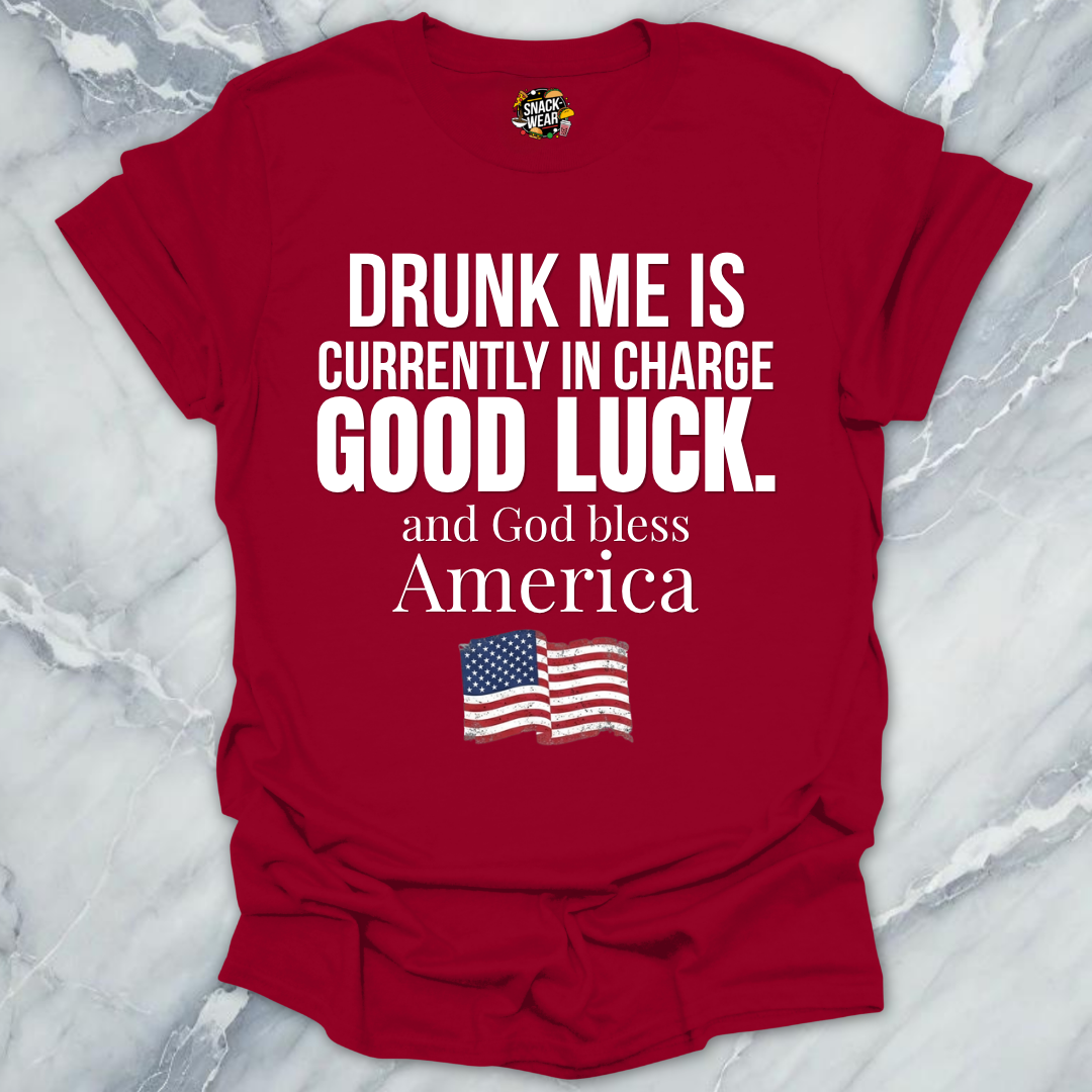 Drunk Me In Charge USA T-Shirt