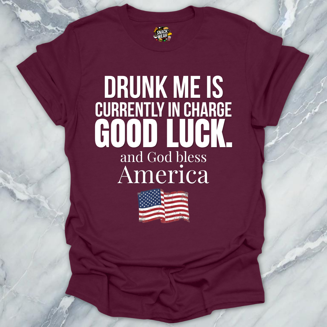 Drunk Me In Charge USA T-Shirt
