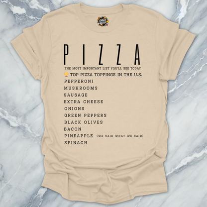 Top Pizza Toppings T-Shirt