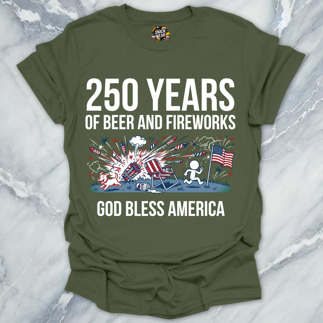 Beer And Fireworks 250 T-Shirt