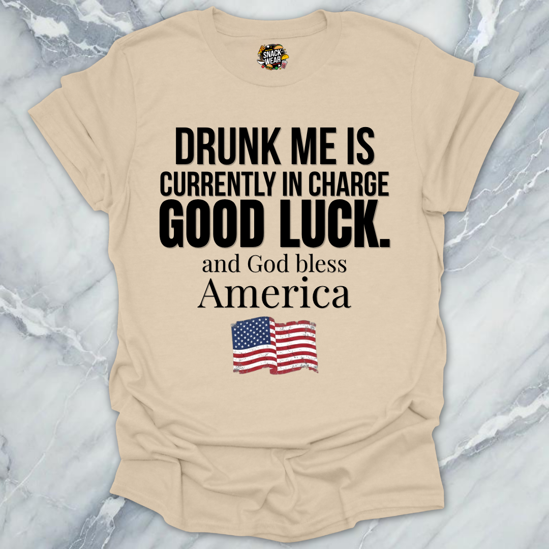 Drunk Me In Charge USA T-Shirt