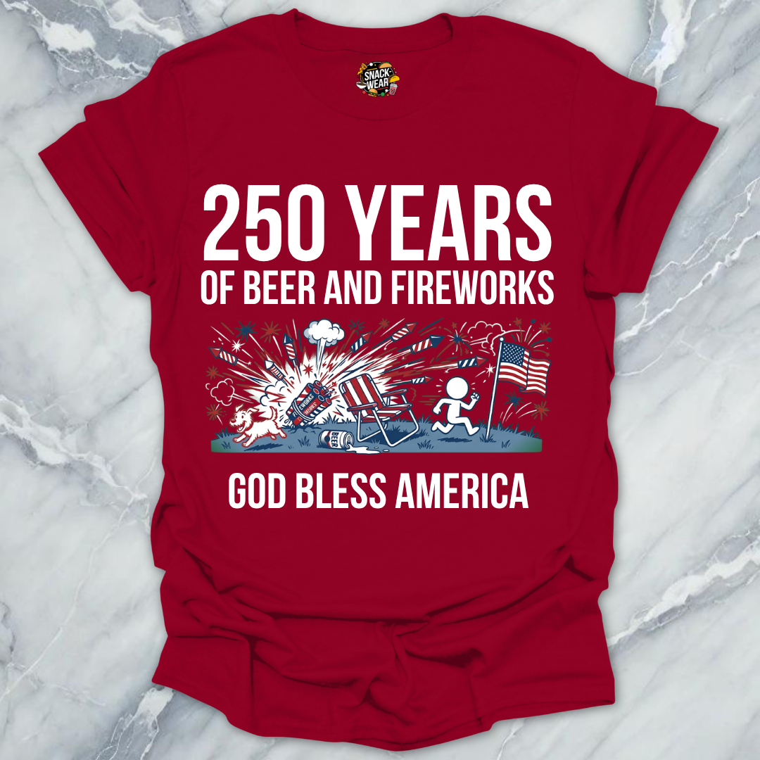 Beer And Fireworks 250 T-Shirt