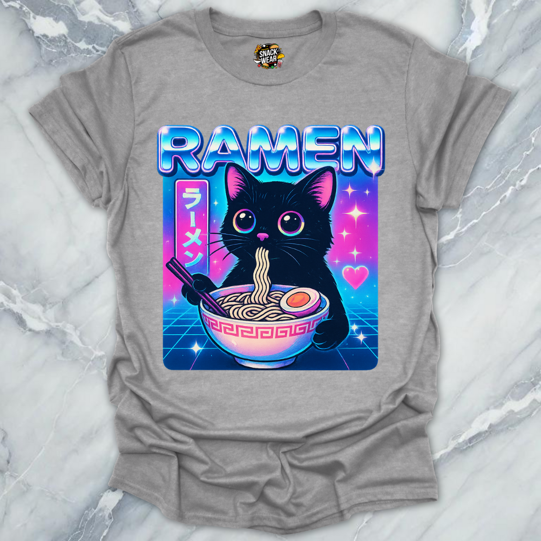 Neon Ramen Cat T-Shirt