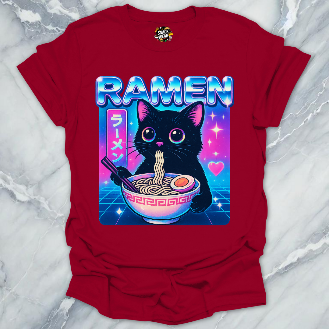 Neon Ramen Cat T-Shirt