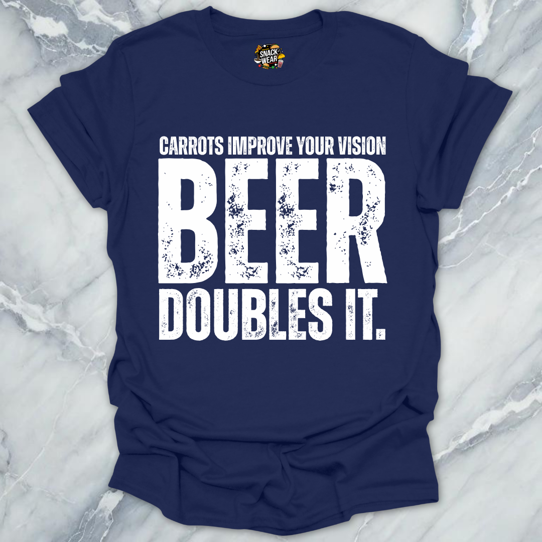 Carrots Improve Vision Beer T-Shirt