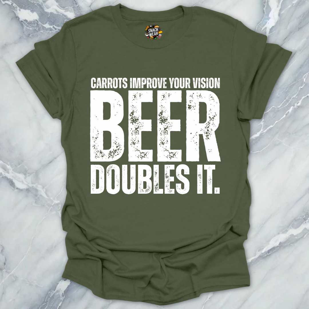 Carrots Improve Vision Beer T-Shirt