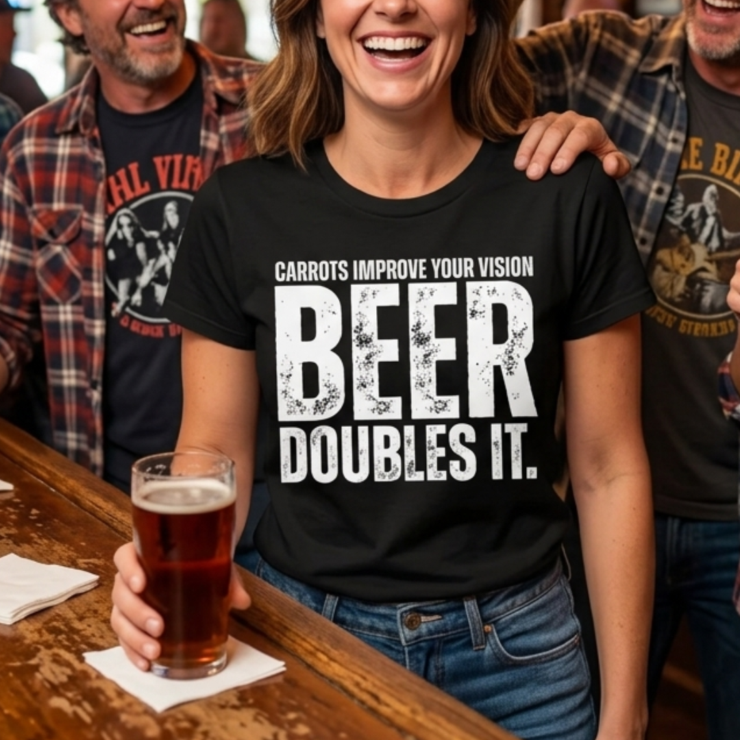 Carrots Improve Vision Beer T-Shirt