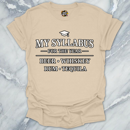 Beer Whiskey Rum Tequila Syllabus T-Shirt