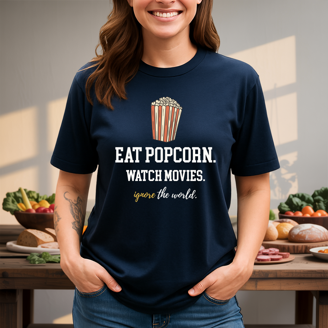 Popcorn. Movies. Ignore. T-Shirt