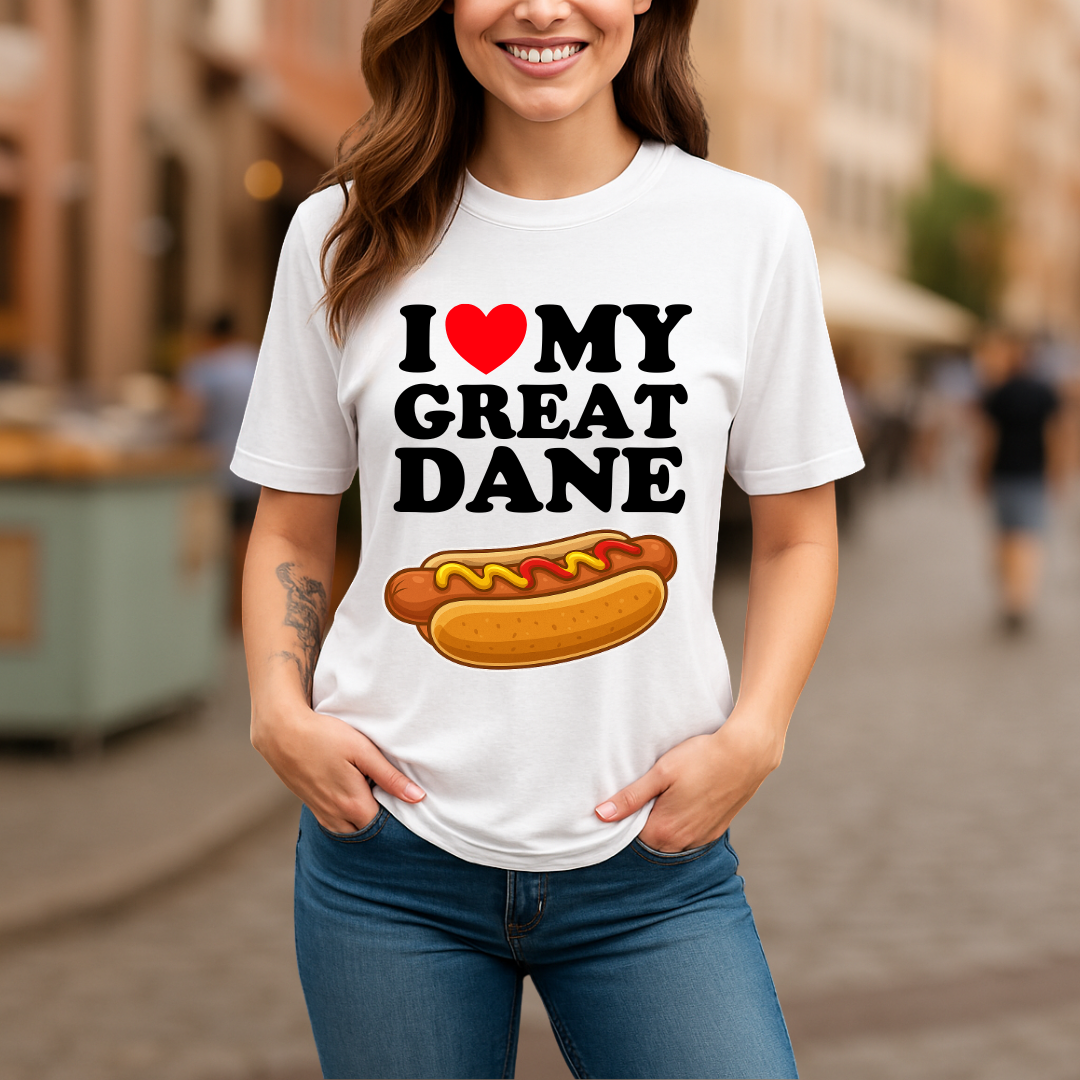 I Love My Great Dane T-Shirt
