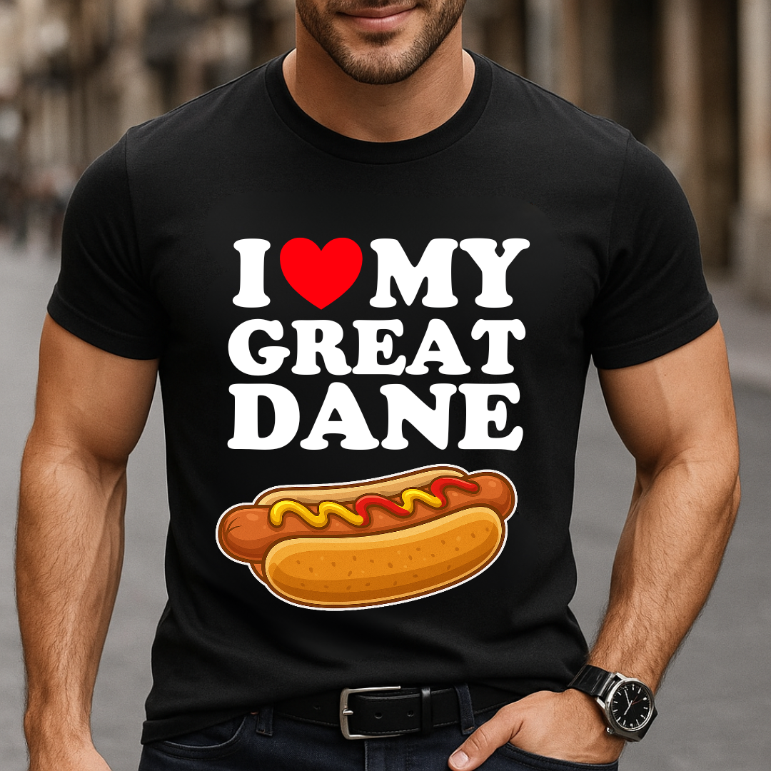 I Love My Great Dane T-Shirt