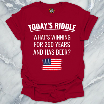 4th July Riddle Beer T-Shirt