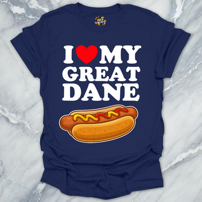 I Love My Great Dane T-Shirt