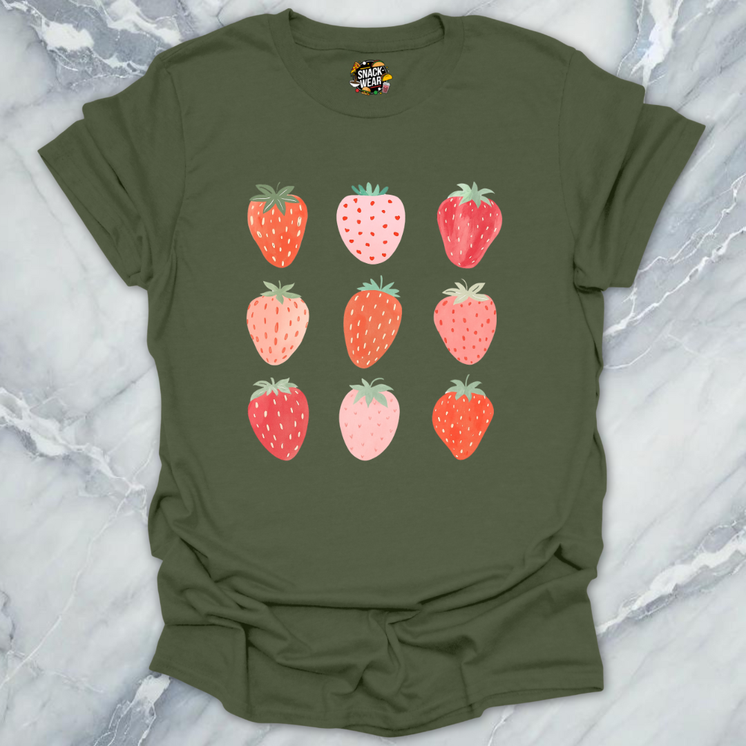Berry Grid – Cute Summer Strawberry T-Shirt