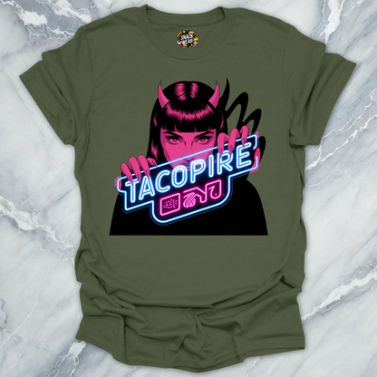 Tacopire – Dark Foodie Tee with Neon Bite T-Shirt