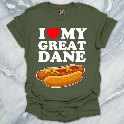 I Love My Great Dane T-Shirt