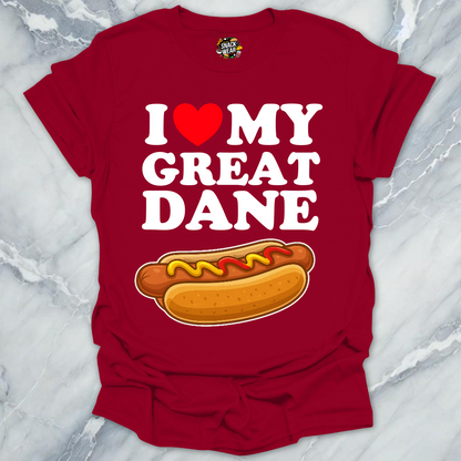 I Love My Great Dane T-Shirt