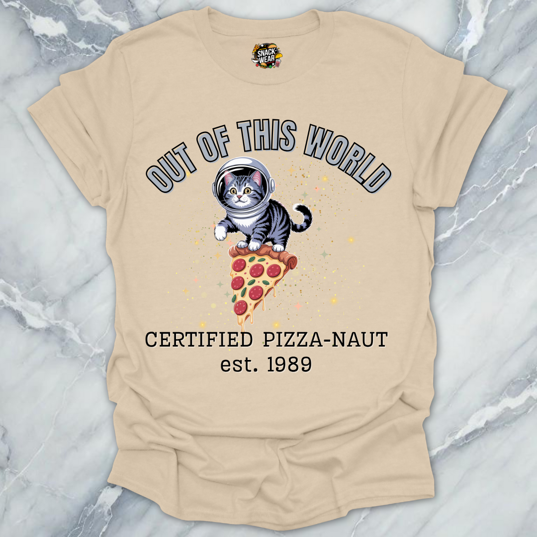 Pizza Cat – Certified Pizza-Naut est 1989 T-Shirt