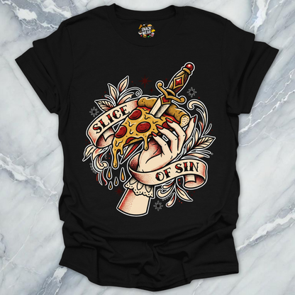 Pizza Slice of Sin Tattoo T-Shirt