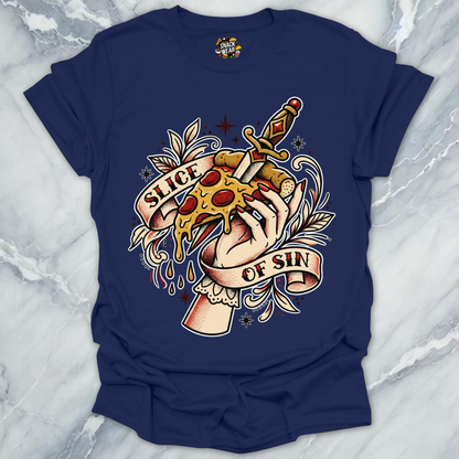 Pizza Slice of Sin Tattoo T-Shirt