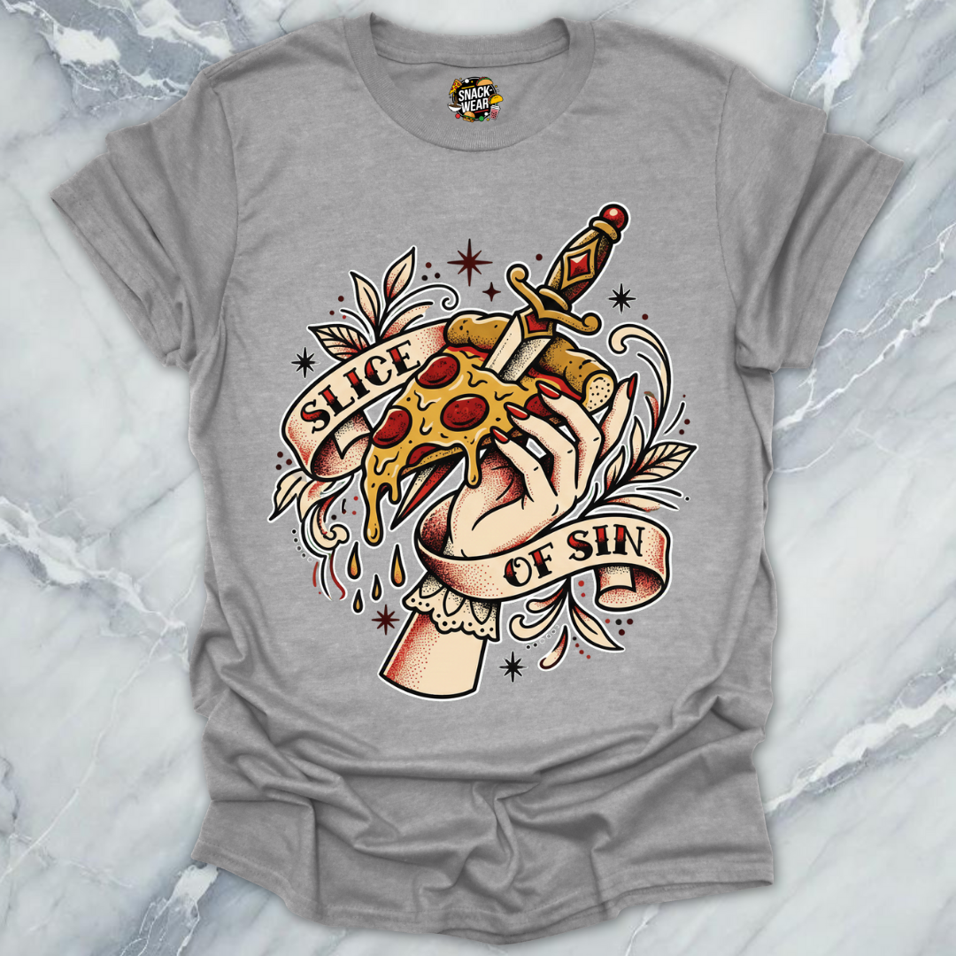 Pizza Slice of Sin Tattoo T-Shirt