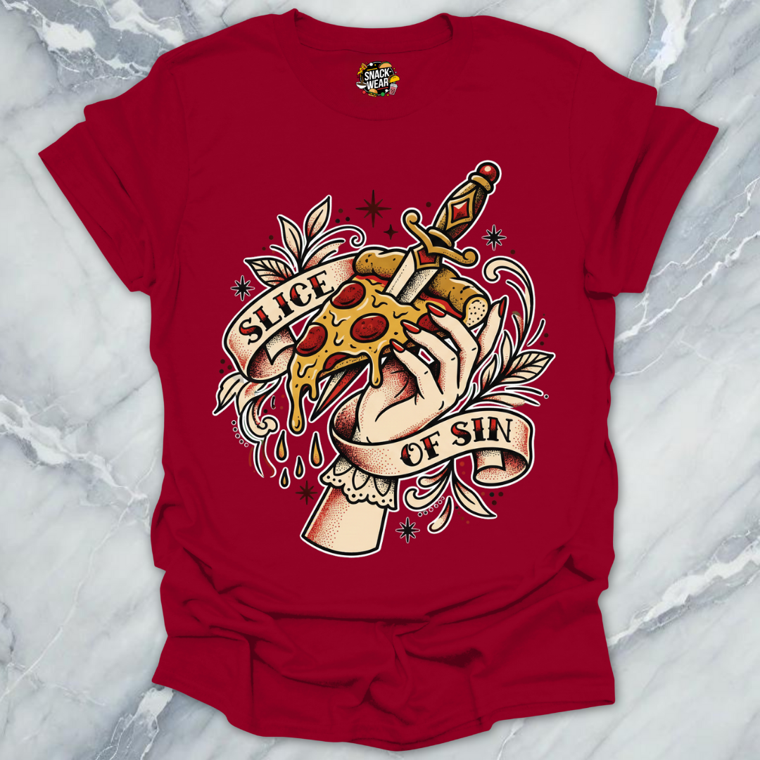 Pizza Slice of Sin Tattoo T-Shirt