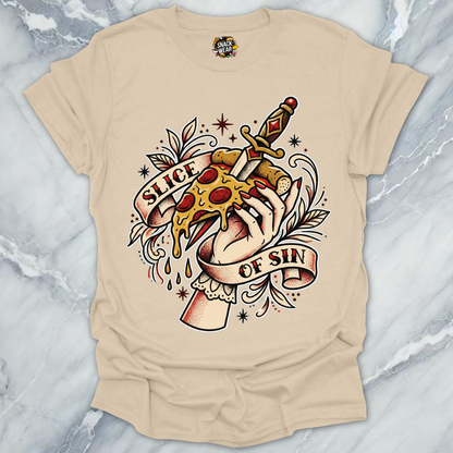 Pizza Slice of Sin Tattoo T-Shirt