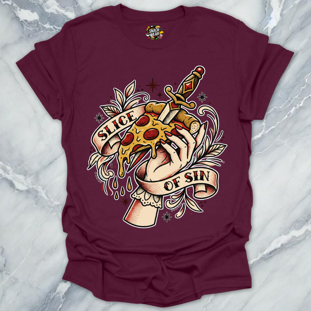 Pizza Slice of Sin Tattoo T-Shirt