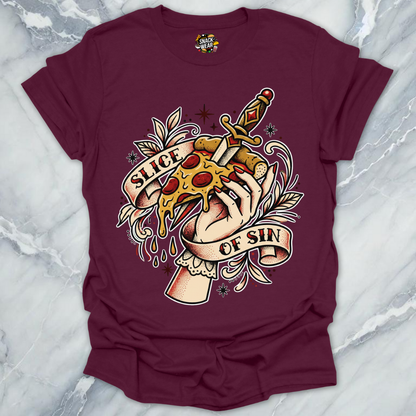 Pizza Slice of Sin Tattoo T-Shirt