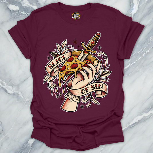 Pizza Slice of Sin Tattoo T-Shirt