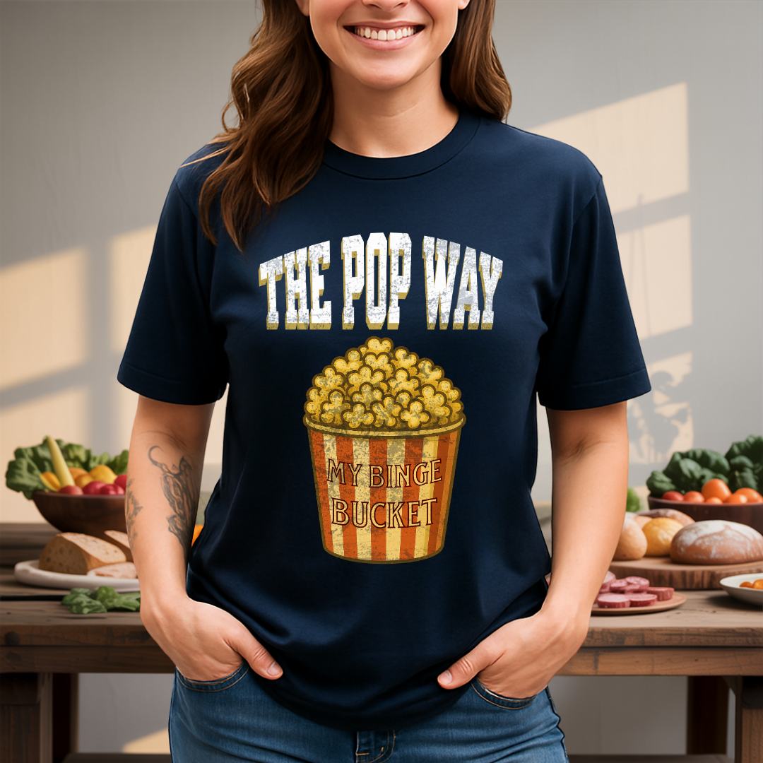 Popcorn Way Binge Bucket T-Shirt