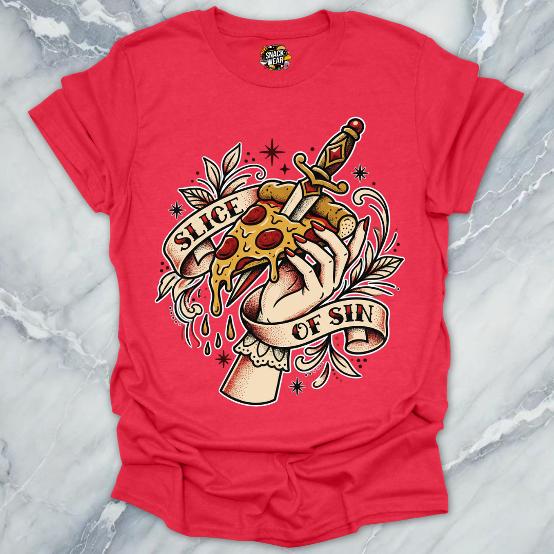 Pizza Slice of Sin Tattoo T-Shirt