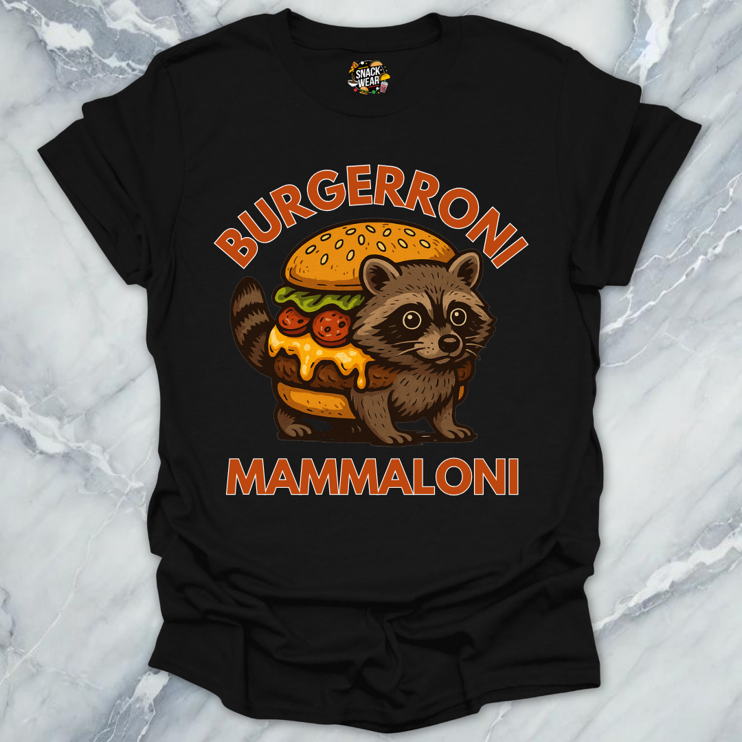 Burgerroni Mammaloni Raccoon Burger T-Shirt