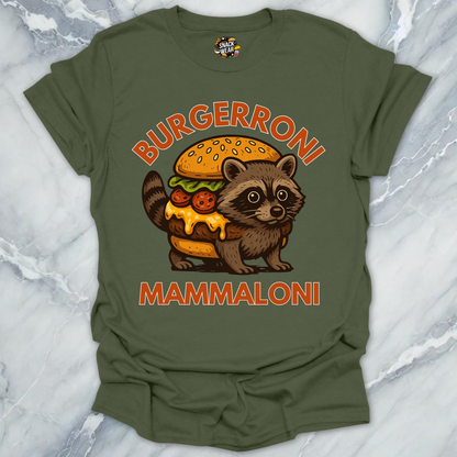 Burgerroni Mammaloni Raccoon Burger T-Shirt
