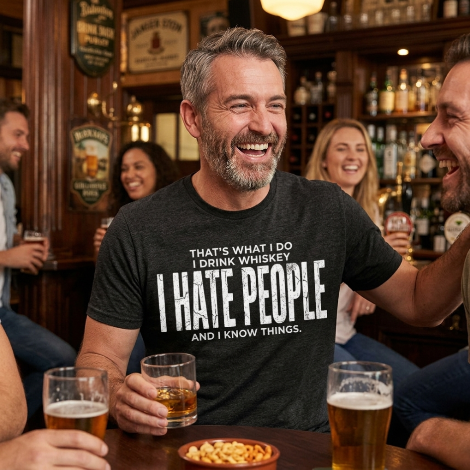 I Hate People Whiskey T-Shirt