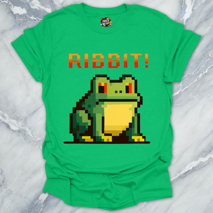 Retro Gamer Pixel Frog RIBBIT! T-Shirt