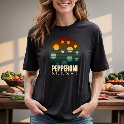 Pepperoni Sunset Pizza T-Shirt